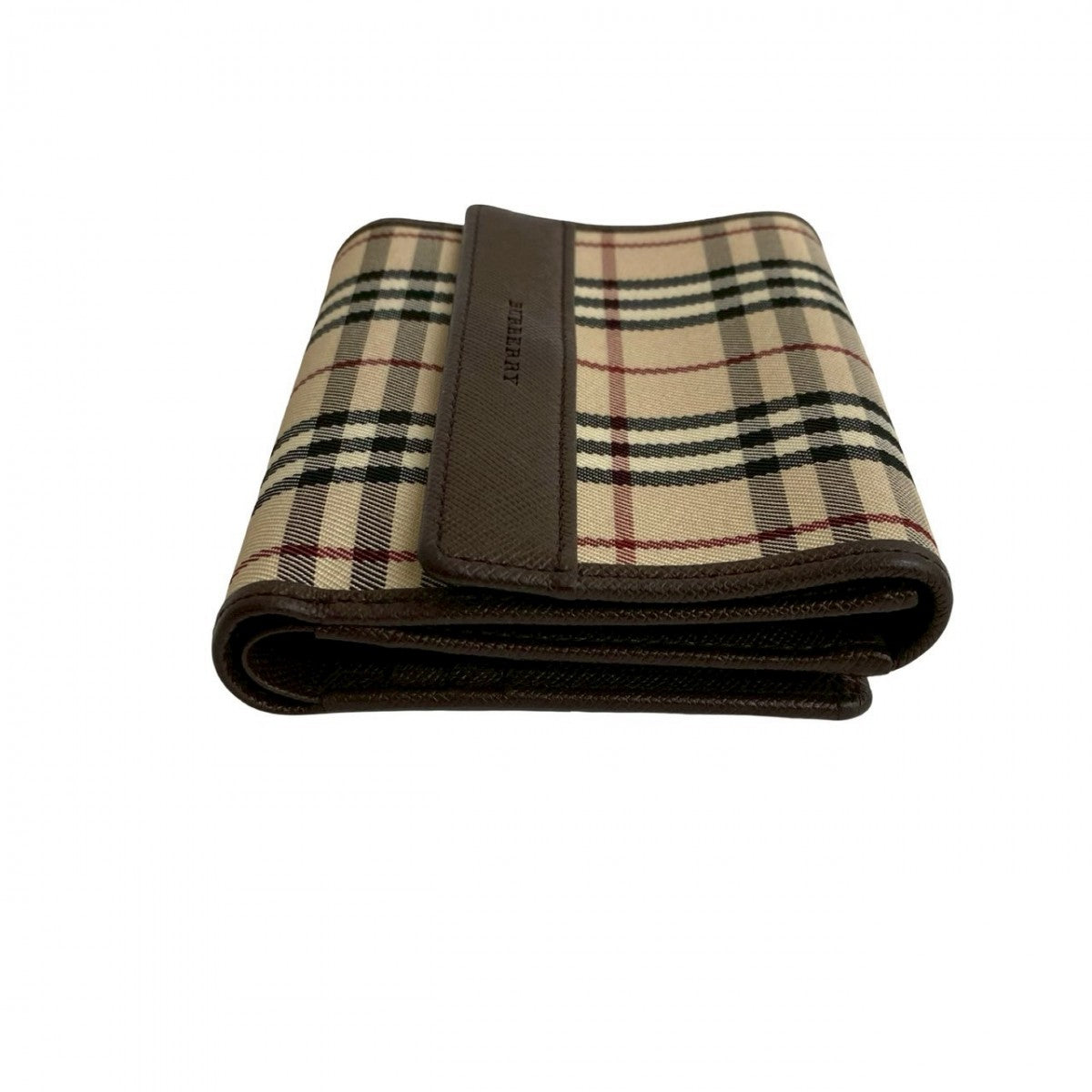 BURBERRY Tri-fold wallet leather Brown