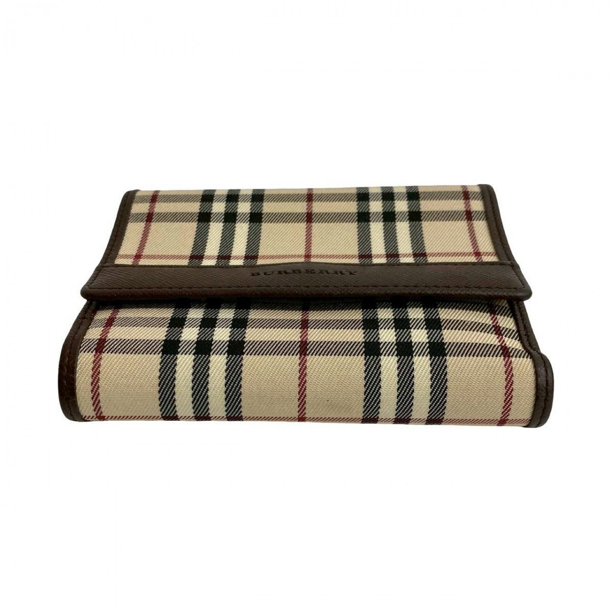 BURBERRY Tri-fold wallet leather Brown