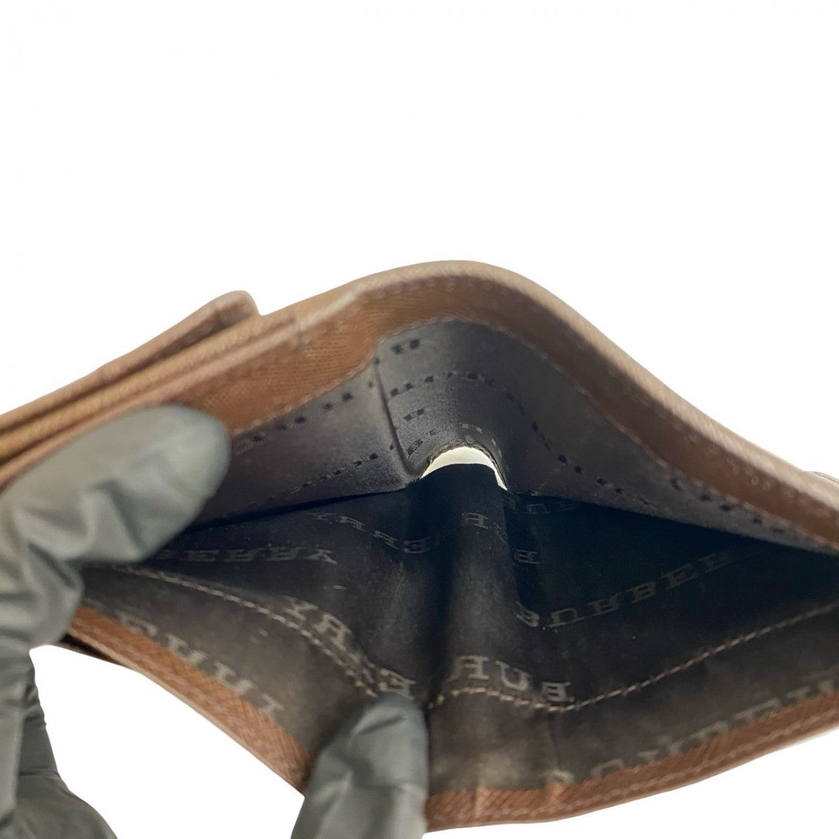 BURBERRY Tri-fold wallet leather Brown
