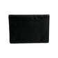 PRADA Tri-fold wallet leather black Triangle Logo Metal Women Used Authentic