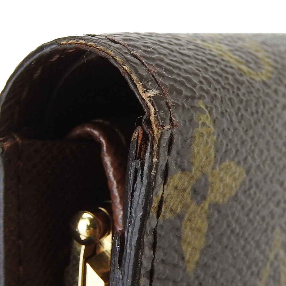 LOUIS VUITTON Bifold Wallet M61674 Monogram Brown Portefeuille Vienova Women Used Authentic