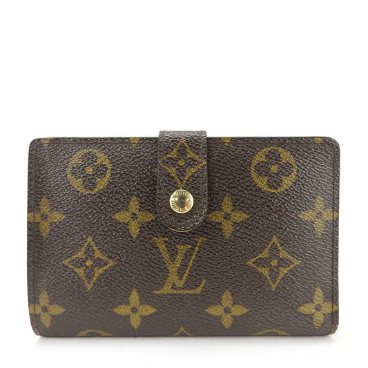 LOUIS VUITTON Bifold Wallet M61674 Monogram Brown Portefeuille Vienova Women Used Authentic