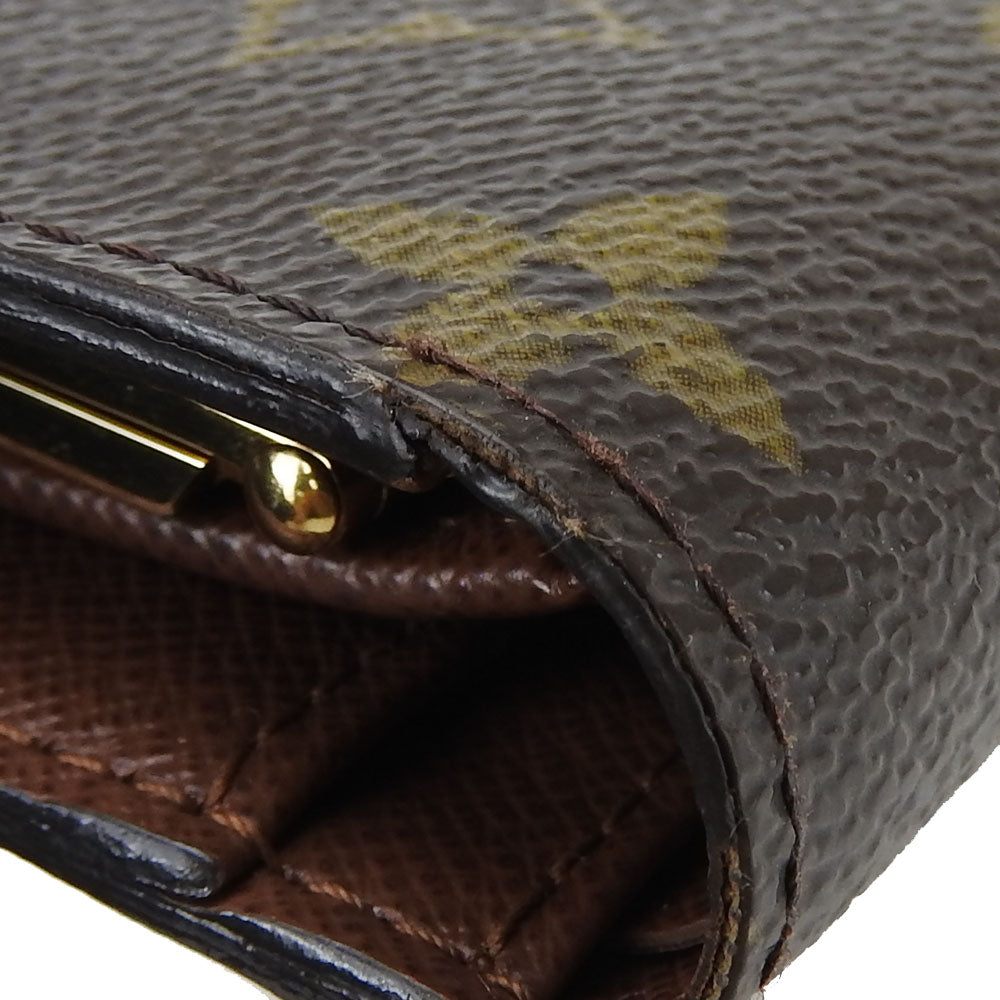 LOUIS VUITTON Bifold Wallet M61674 Monogram Brown Portefeuille Vienova Women Used Authentic