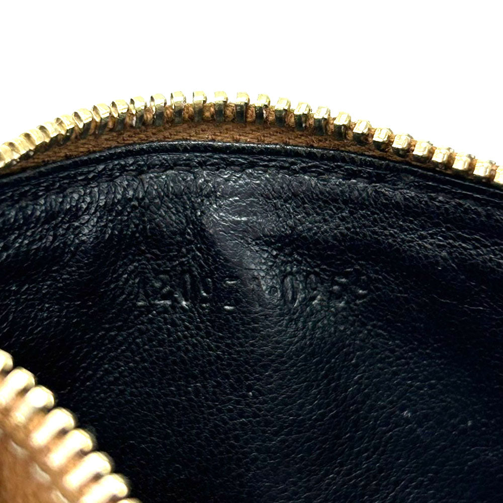 GUCCI Coin case 120971 GG canvas, leather Brown Women Used Authentic