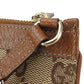 GUCCI Coin case 120971 GG canvas, leather Brown Women Used Authentic