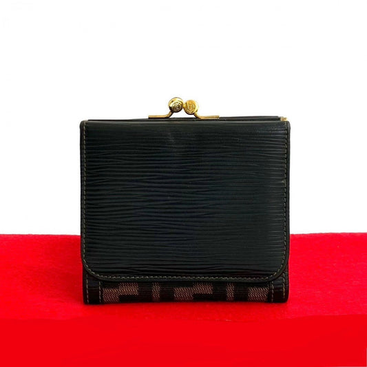 FENDI Tri-fold wallet canvas black