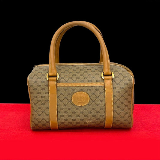 GUCCI Handbag leather Brown