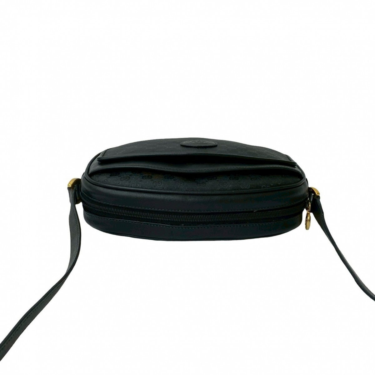 GUCCI Shoulder Bag Leather, PVC black Micro GG logo Women Used Authentic