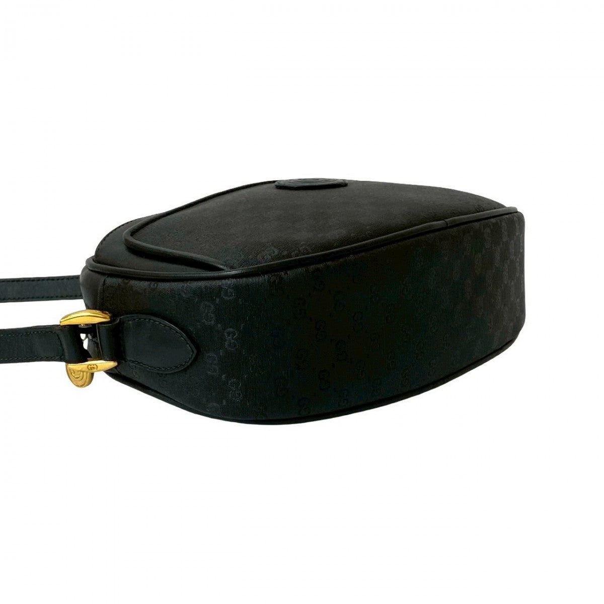 GUCCI Shoulder Bag Leather, PVC black Micro GG logo Women Used Authentic