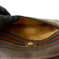 GUCCI Shoulder Bag Leather, PVC Brown GG logo Metal Sherry line Women Used Authentic