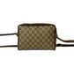 GUCCI Shoulder Bag Leather, PVC Brown GG logo Metal Sherry line Women Used Authentic