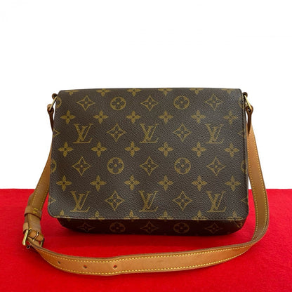 LOUIS VUITTON Shoulder Bag M51257 Epi Leather Brown Monogram Musette tango short Women Used Authentic