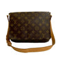 LOUIS VUITTON Shoulder Bag M51257 Epi Leather Brown Monogram Musette tango short Women Used Authentic