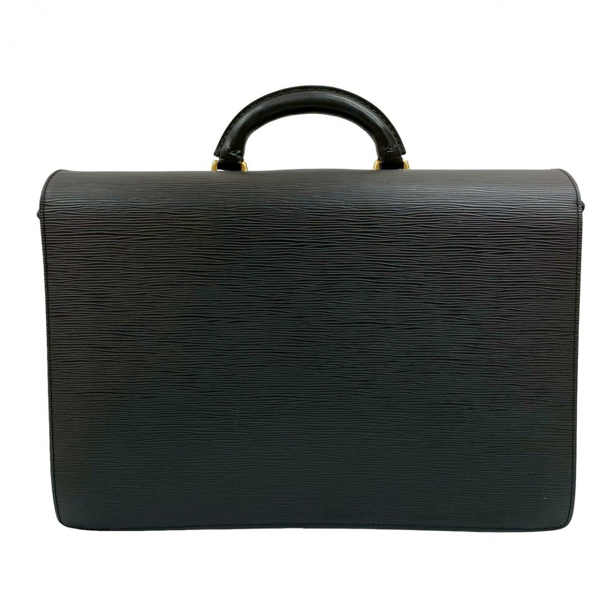 LOUIS VUITTON Business bag M54352 Epi Leather black Doctor bag Epi Serviet Fermoir mens Used Authentic