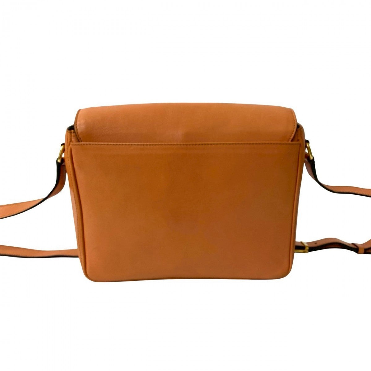 CELINE Shoulder Bag leather Orange Star Ball Metal Women Used Authentic
