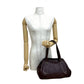 CELINE Handbag leather Brown Triomphe logo embossed Women Used Authentic