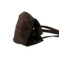 CELINE Handbag leather Brown Triomphe logo embossed Women Used Authentic