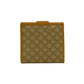 CELINE Bifold Wallet Leather, PVC beige Macadam Blason Triomphe Pattern Women Used Authentic