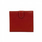LOEWE Bifold Wallet leather Red Twisted Metal Velazquez Women Used Authentic