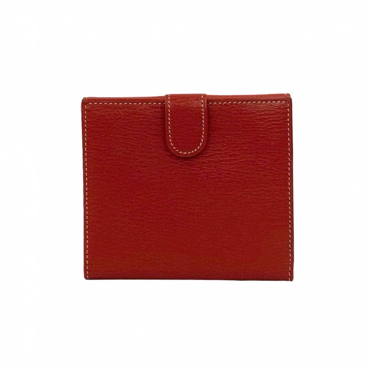 LOEWE Bifold Wallet leather Red Twisted Metal Velazquez Women Used Authentic