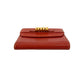 LOEWE Bifold Wallet leather Red Twisted Metal Velazquez Women Used Authentic