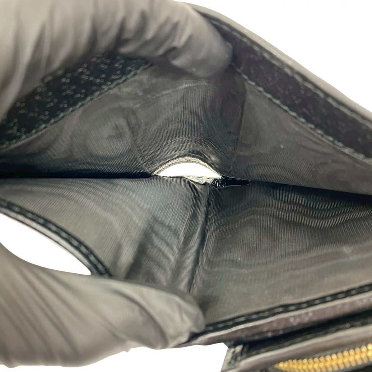 GUCCI Bifold Wallet leather black GG Marmont Ophidia