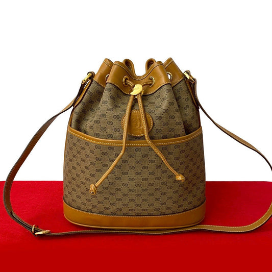 GUCCI Shoulder Bag leather Brown