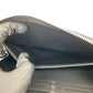 LOUIS VUITTON Long Wallet Purse leather black Taiga Zippy dragonne