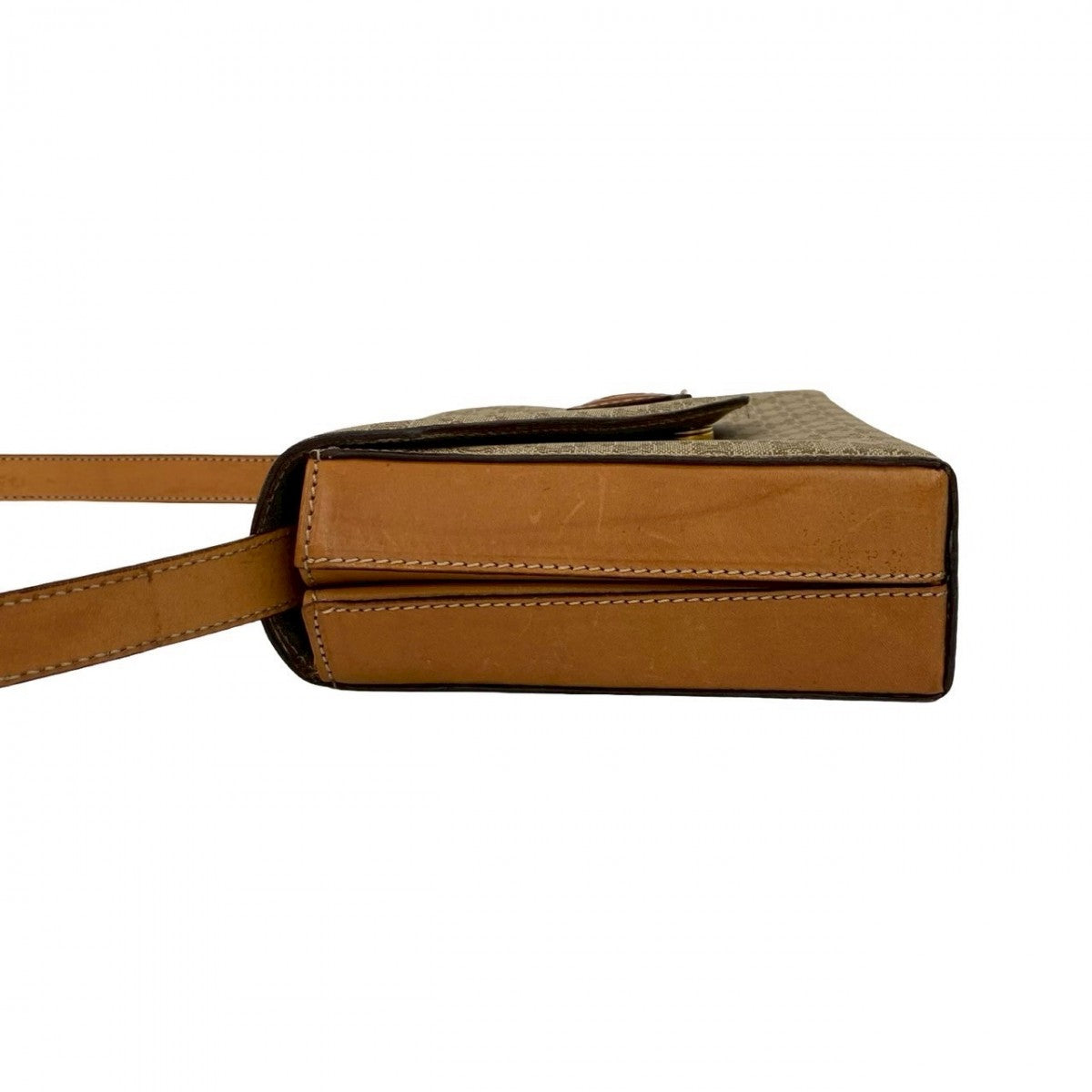CELINE Shoulder Bag Leather, PVC beige Macadam Blason Triomphe Women Used Authentic