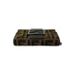 FENDI Bifold Wallet Canvas, Leather Brown Zucca FF logo Pattern Women Used Authentic
