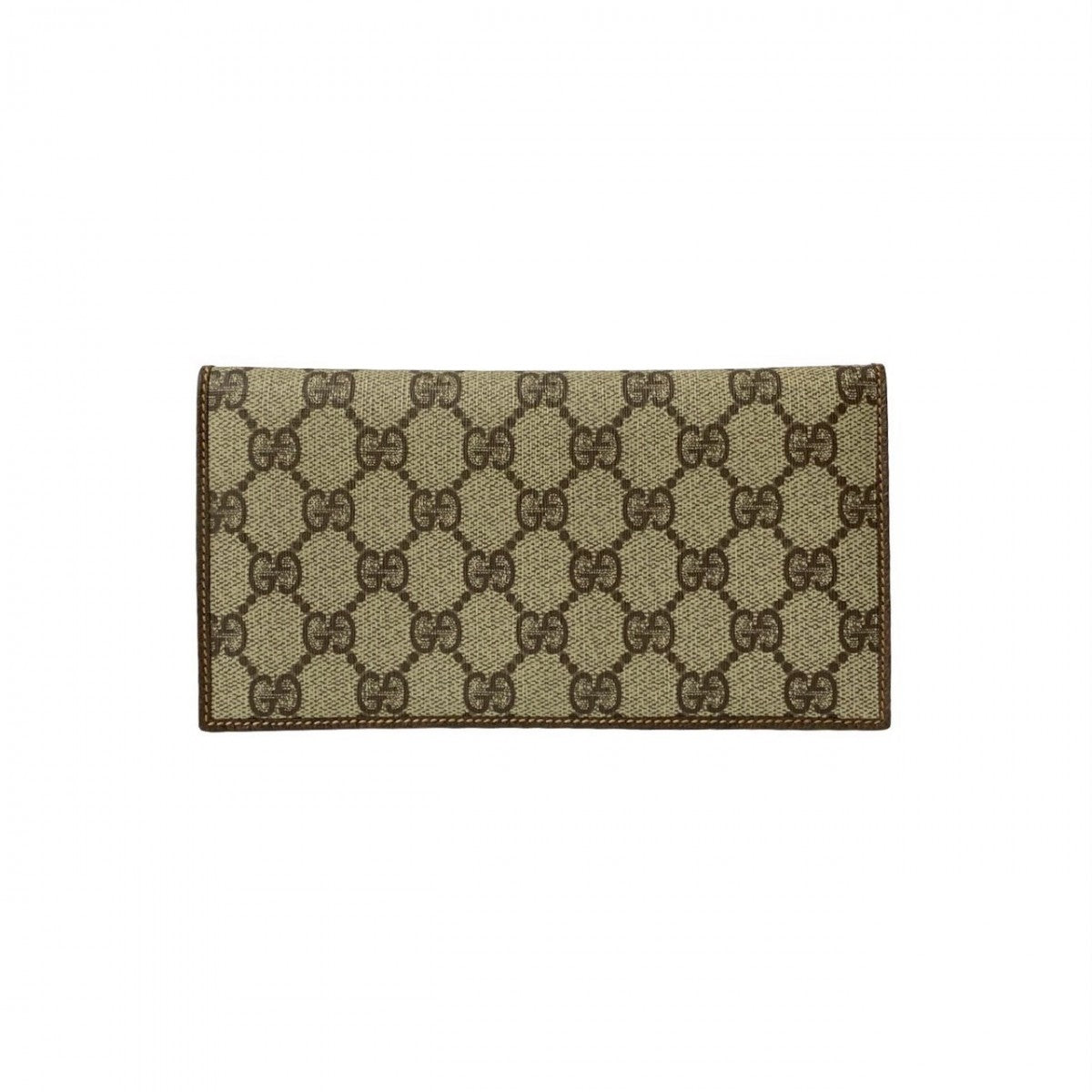 GUCCI Bifold Wallet Leather, PVC Brown GG logo Pattern Women Used Authentic