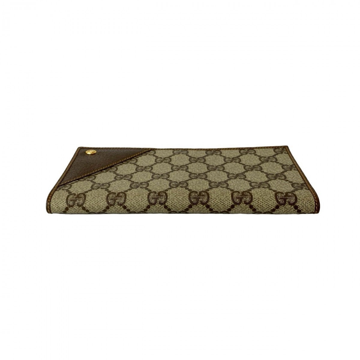 GUCCI Bifold Wallet Leather, PVC Brown GG logo Pattern Women Used Authentic