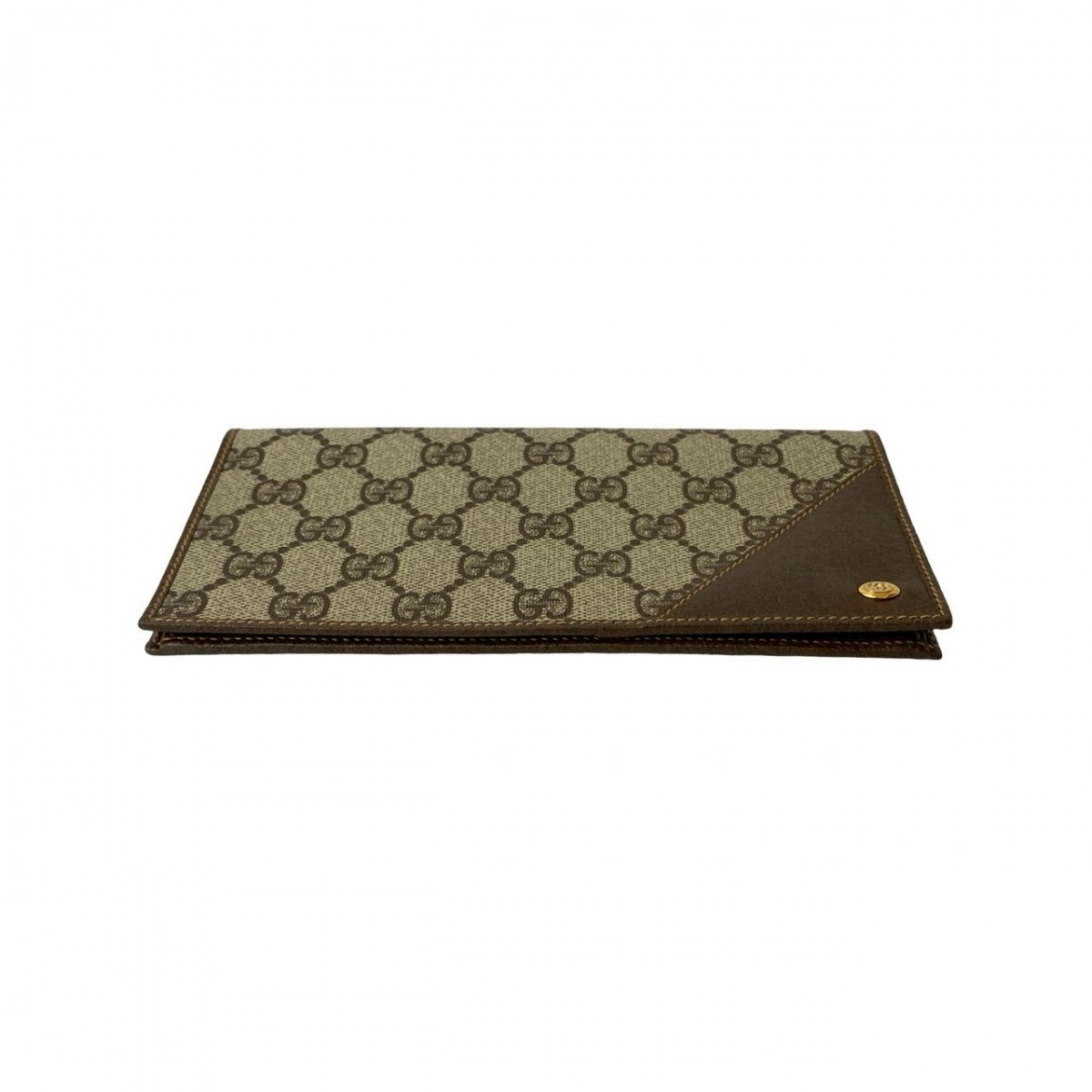 GUCCI Bifold Wallet Leather, PVC Brown GG logo Pattern Women Used Authentic
