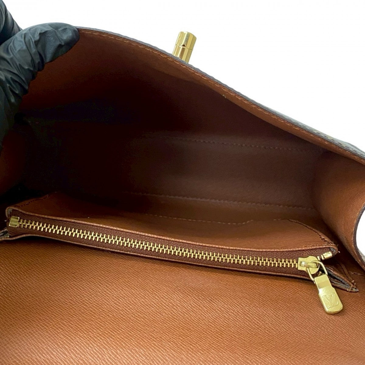 LOUIS VUITTON Handbag M51379 Leather, PVC Brown Monogram Malesherbes Women Used Authentic