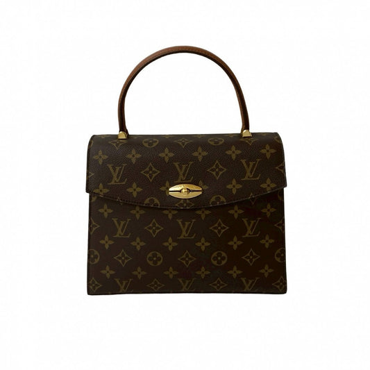 LOUIS VUITTON Handbag M51379 Leather, PVC Brown Monogram Malesherbes Women Used Authentic