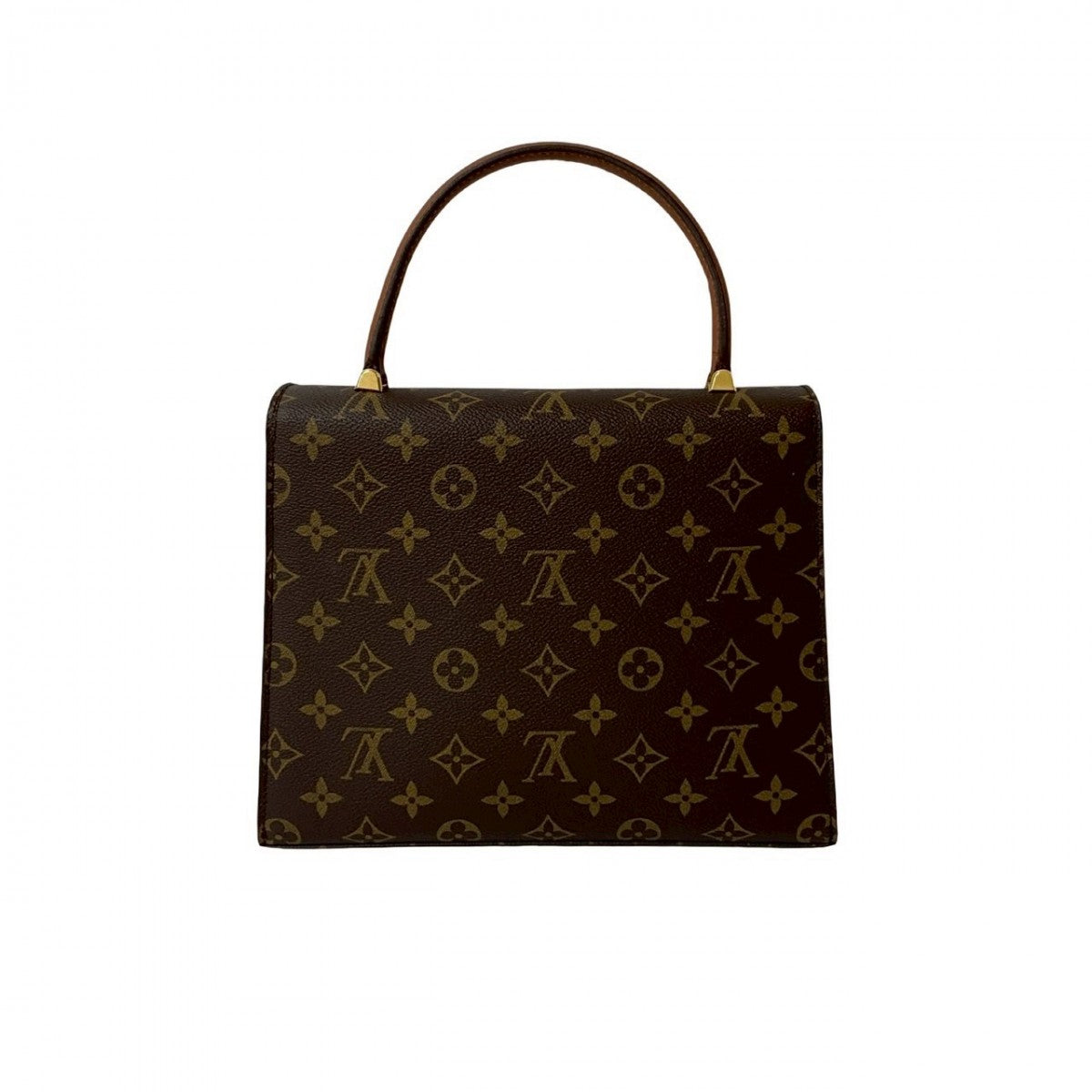 LOUIS VUITTON Handbag M51379 Leather, PVC Brown Monogram Malesherbes Women Used Authentic