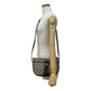 GUCCI Shoulder Bag Leather, PVC Brown GG logo Metal Sherry line Women Used Authentic
