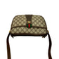 GUCCI Shoulder Bag Leather, PVC Brown GG logo Metal Sherry line Women Used Authentic