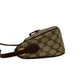 GUCCI Shoulder Bag Leather, PVC Brown GG logo Metal Sherry line Women Used Authentic