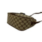GUCCI Shoulder Bag Leather, PVC Brown GG logo Metal Sherry line Women Used Authentic