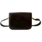 CELINE Shoulder Bag leather Brown logo carriage Metal Women Used Authentic