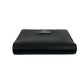 PRADA Bifold Wallet leather black Triangle Logo Metal mens Used Authentic