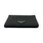 PRADA Bifold Wallet leather black Triangle Logo Metal mens Used Authentic