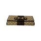 GUCCI Long Wallet Purse Leather, Canvas beige Diamante Horsebit Women Used Authentic