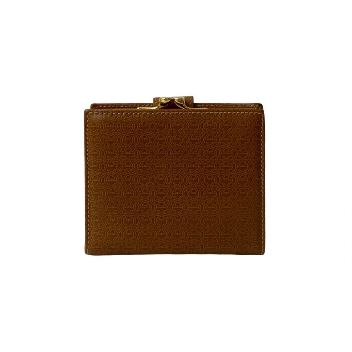 GUCCI Bifold Wallet leather Brown Gamaguchi GG logo Women(Unisex) Used Authentic