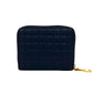 CELINE Bifold Wallet leather Navy C Charm Compact Wallet mens Used Authentic