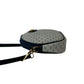 GUCCI Shoulder Bag Leather, PVC Navy Micro GG logo Metal Women Used Authentic