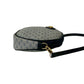 GUCCI Shoulder Bag Leather, PVC Navy Micro GG logo Metal Women Used Authentic