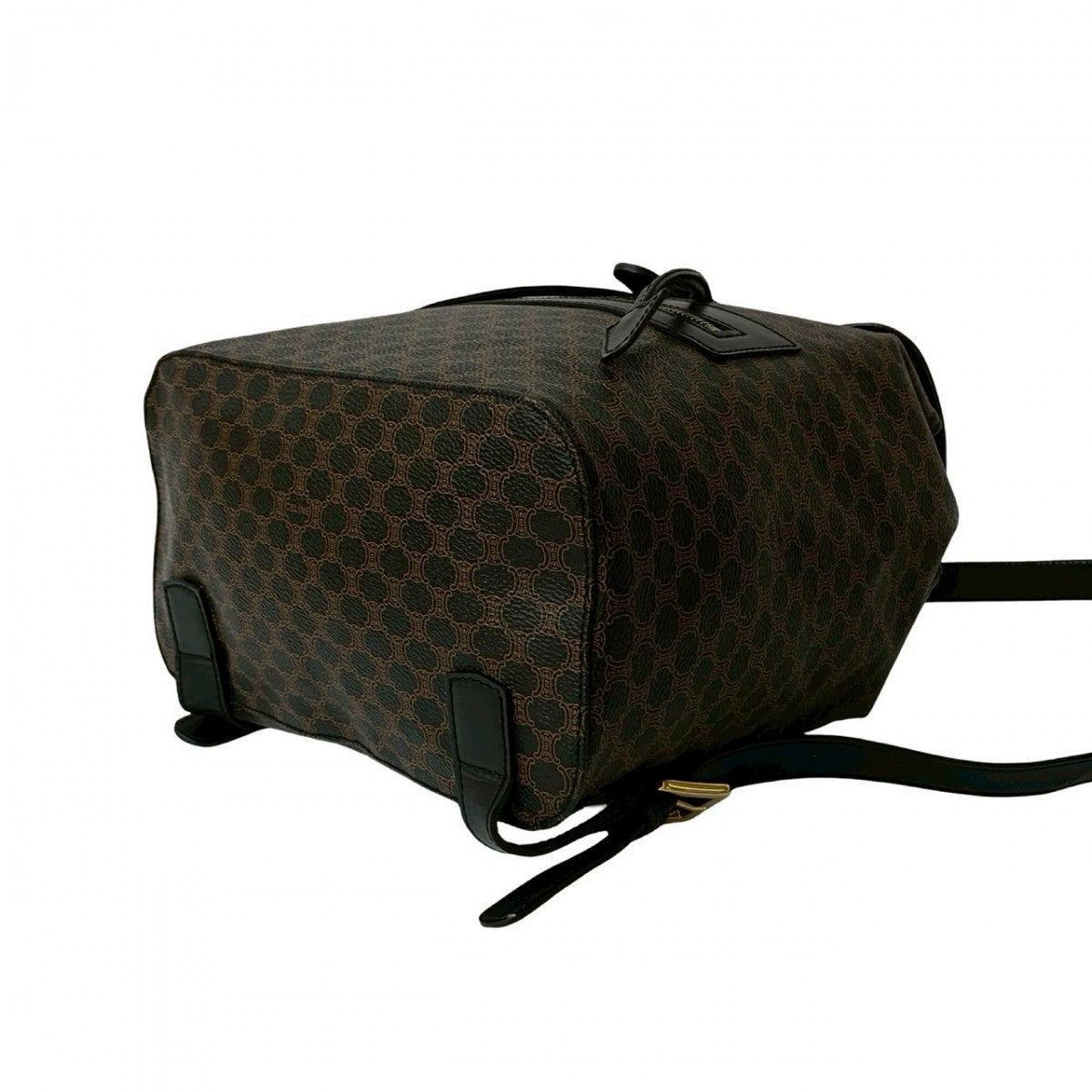CELINE Backpack Leather, PVC black Macadam Blason Triomphe Pattern mens(Unisex) Used Authentic