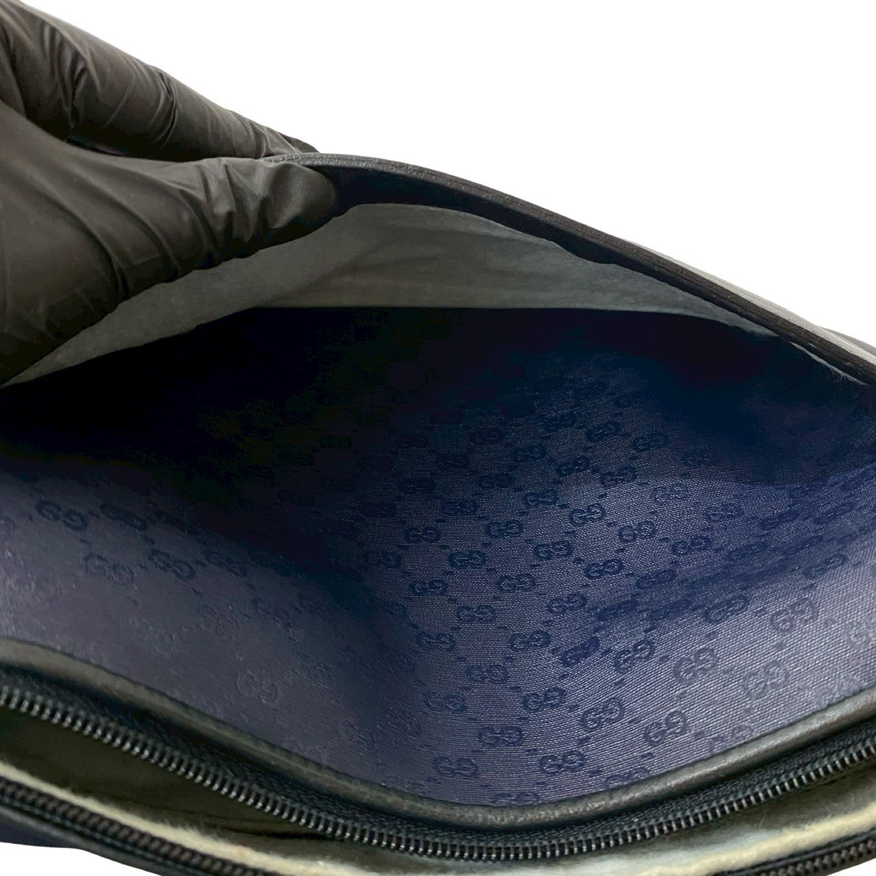 GUCCI Shoulder Bag leather Navy